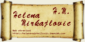 Helena Mirkajlović vizit kartica